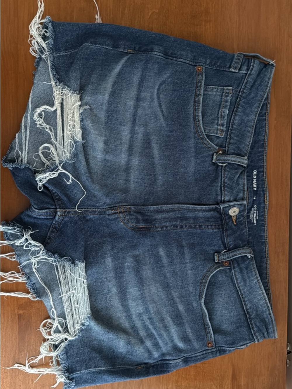 Old Navy Distressed Blue Denim Jean Shorts